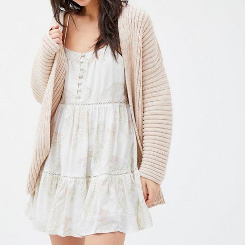 Urban Outfitters Honey Tiered Floral Mini Dress Babydoll Cami Cottagecore Size L